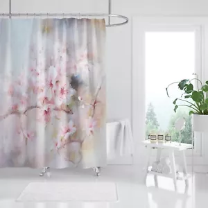 3D Pfirsichblüte 78 Duschvorhang Wasserdicht Faser Bad Daheim Windows Toilette - Picture 1 of 3