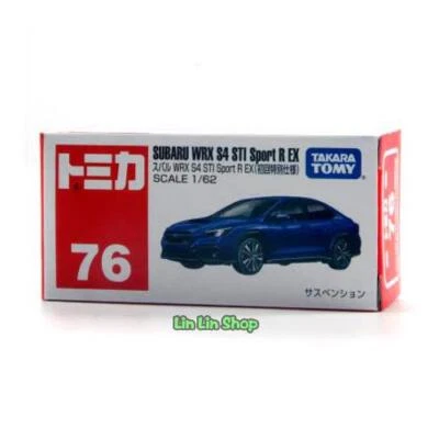 Tomica Takara Tomy #76 初回 1/62 Subaru WRX S4 STI Sport R EX Blue Diecast - Image 1 of 3