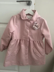 Girls NEXT A Line Corsage Hooded Stud Close Jacket With Pockets age 3-4 years - Picture 1 of 7