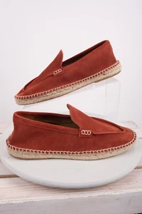 Massimo Dutti Mens Rust Split Suede Leather Espadrilles Sz 7 Eu 40 6908/022 New - Picture 1 of 7