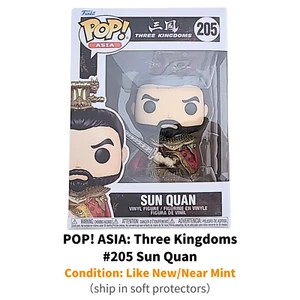 Funko POP Asia Tres Reinos SUN QUAN #205 Literatura China Como Nuevo con Protector - Imagen 1 de 20