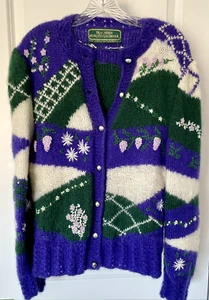 Lovely! HAND KNIT MOHAIR SWEATER M to L TYROLEAN 38 Trachten Forstenlechner - Picture 1 of 6