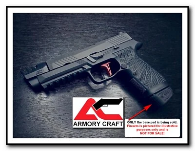 Wilson Combat Style Sig Sauer P320 P250 9mm PLUS-2 Base Pad PRETA - Armory Craft - Imagem 1 de 4