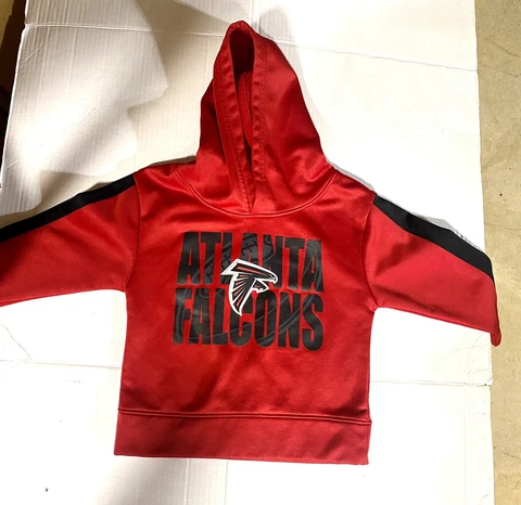 Kids 3T NFL Team Apparel Atlanta Falcons Long Sleeve Hoodie Sweatshirt EUC Cover