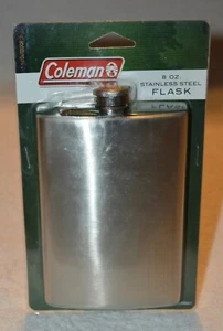 COLEMAN 8 OZ STAINLESS STEEL FLASK NEW NOS - Picture 1 of 11