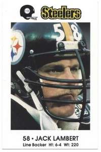 1983 Pittsburgh Steelers Police Jack Lambert #58 Kiwanis Club Coca-Cola - Picture 1 of 2