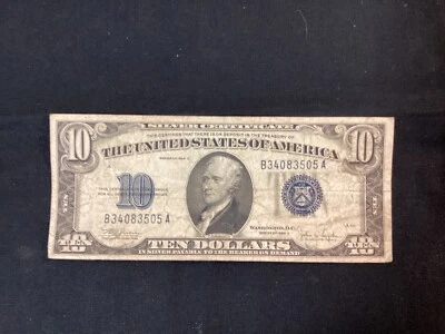 1934-C $10 SILVER CERTIFICATE NOTE - ISSUE FREE!! - LTS.43 - Image 1 of 2