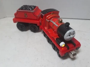 2009 Thomas & Friends Talking James W/ Tender Take n Play Magnetic Diecast Train - Picture 1 of 7