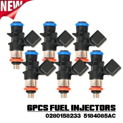 6X Inyectores de combustible 5184085AD para Jeep Grand Cherokee Wrangler 3,6 L 2012-2015 Foto 1 de 4
