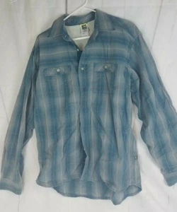 The North Face Herren blau kariert Knopfleiste Langarm Hemd Gr. Medium S30b - Bild 1 von 7
