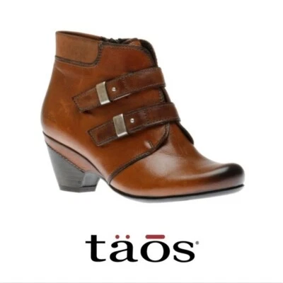 Taos Womens Alto Ankle Leather Wester Moto Booties shoes sz 37 US 6.5 - Image 1 of 4