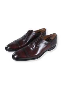 Bruno Magli Men's leather oxfords shoes 13 Made in Italy - Picture 1 of 4