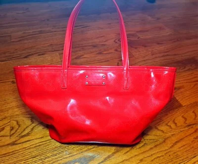 Kate Spade Harmony Metro Red Purse Top Handle Zipper Closure Tote Shoulder Bag - Image 1 of 4