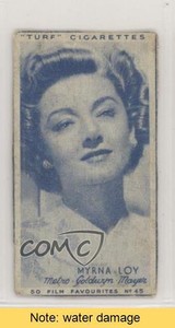 1948 Turf Film Favourites Tobacco Myrna Loy #45 READ m5x