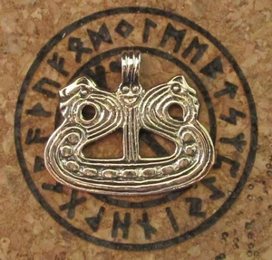 BRONZE ANHÄNGER WIKINGERSCHIFF Schiff DRACHENBOOT Wikinger KETTENANHÄNGER  - Bild 1 von 10