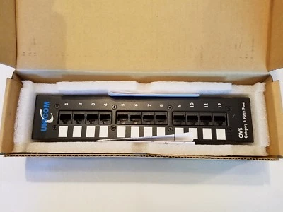 Unicom Cat5 12-Port Wallmount Patch Panel PATU5-812A-WB - NEW IN BOX - Image 1 of 4
