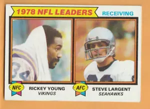 Steve Largent Rickey Young 1979 Topps Leaders #2 Minnesota Vikings Seahawks - Foto 1 di 2