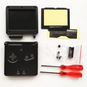 GBA SP Black Shell Housing&Black Buttons Replacement For Gameboy Advance SP - Picture 1 of 3