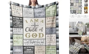 Christian Gifts for Men Women Blanket 50"x40" - Inspirational Religious - Picture 1 of 8