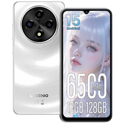 LAGENIO A12 Android 15 Smartphone Gemini Al 12GB+128GB 6500mAh Night Mode Handy - Bild 1 von 4