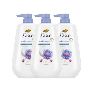 Dove Body Wash with Pump 3 Count Anti-Stress Blue Chamomile & Oat Milk, for... - Picture 1 of 12