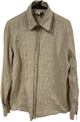 Jeans VERSACE Alta Costura Vintage Tostado Bordado Doble Botones Talla L Diseñador Y2K Foto 1 de 4