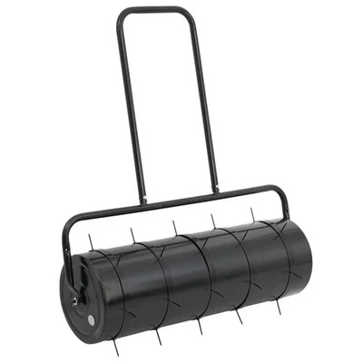 Garden Lawn Soil Ball Field Push Drum Roller Tool with 5 Spiked Aerator Clamps - image 1 of 4