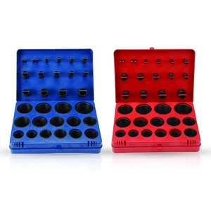 SAE Metrisch Gummi O-Ring Unterlegscheibe Sortiment Kit KFZ Aufbewahrungskoffer ORing Set - Bild 1 von 8