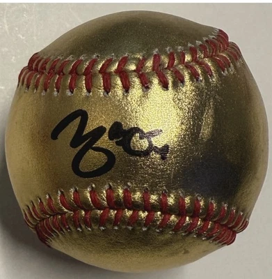 Cardenales Yadier Molina Firmado Cuero Dorado MLB Béisbol Beckett Testigo Foto 1 de 3