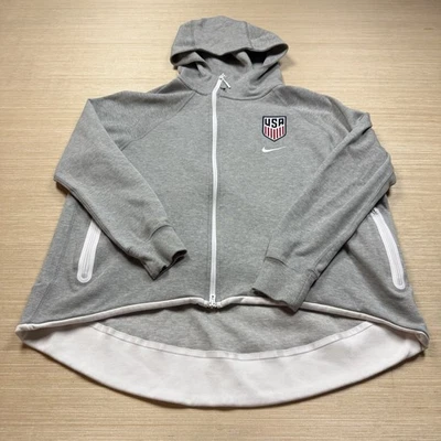 Nike Team USA Fútbol Cremallera Completa Sudadera con Capucha Chaqueta Tech Recortada USWNT Mujer’s XL Polar Foto 1 de 4