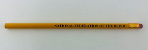Crayon vintage National Federation of the Blind jaune non affûté Maryland
