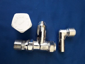 Radiator Valve 15mm Straight Head  with 10mm Converter by Peglar Mercia - Picture 1 of 2