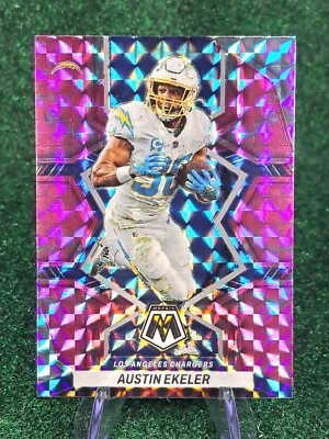 2022 Panini Mosaic Football Austin Ekeler #102 Pink Camo Mosaic Prizm Chargers - Image 1 of 2