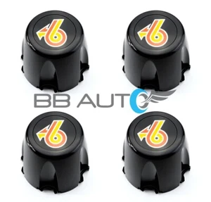 NEW 1986-1987 BUICK REGAL GRAND NATIONAL Turbo 6 Black Wheel Hub Center Caps Set - Picture 1 of 5