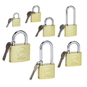 JAK 25-62mm Hardened Iron Padlock Safety Security Shackle Lock 3 Keys - Picture 1 of 8