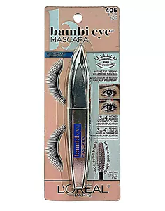 L'OREAL PARIS Bambi Eye Mascara Idrorepellente Impermeabile (NUOVO) NERO Colore - Foto 1 di 4