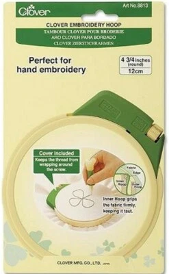 Clover Embroidery Hoop - 4 3/4" - Edge of the Inner Hoop Grips the Fabric Firmly - Image 1 of 2