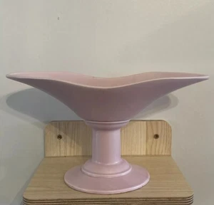 Vintage 1960 Royal Haeger Rose Pink Retro MCM Mod Ceramic Vase Compote RG-61 - Picture 1 of 11