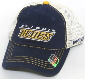 NHL St. Louis Blues Multi-Color Slouch Mesh Back Fitted Hat By Reebok, Size L/XL - Picture 1 of 4