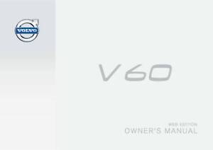VOLVO V60/V60 CROSS COUNTRY OWNERS MANUAL HANDBOOK NEW PRINT FREE POSTAGE