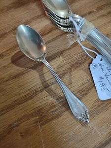 Vintage Reed & Barton Sterlingsilber Demitasse Löffel Menge 9 monogrammiert CR. - Bild 1 von 7