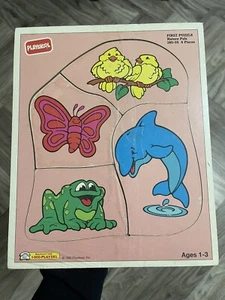 Vintage 1992 Playskool Animals Nature Pals 4 Pc Ages 1-3 - Picture 1 of 4