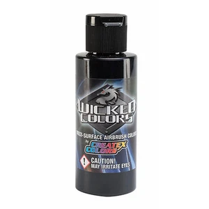  Createx Wicked Colors W002 Black 16oz. water-based universal airbrush paint  - Picture 1 of 2