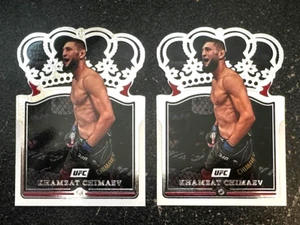 (2) Khamzat Chimaev 2022 UFC #111 Crown Royale UFC Welterweight NM or better - Picture 1 of 2