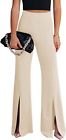 Grapent Dress Pants Wide Leg Pants For Women Flare Pants Pull On Business Casual
