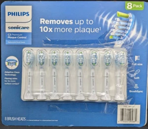 Philips - Cabezales de cepillo Sonicare - Paquete de 8 - Control de placa premium C3 - HX9048/82 - Imagen 1 de 5