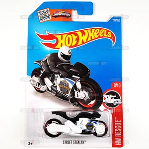 2016 Hot Wheels STREET STEALTH #219 black white Police - HW Rescue 1:64 DHT09 - Picture 1 of 2