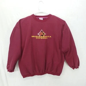 Minnesota Gophers Embroidered Crew Neck Sweatshirt Adult Large Maroon Gold Cadre - Picture 1 of 12