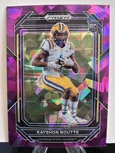 2023 Panini Prizm Draft Picks Purple Cracked Ice Kayshon Boutte 084/149 Rookie - Picture 1 of 2