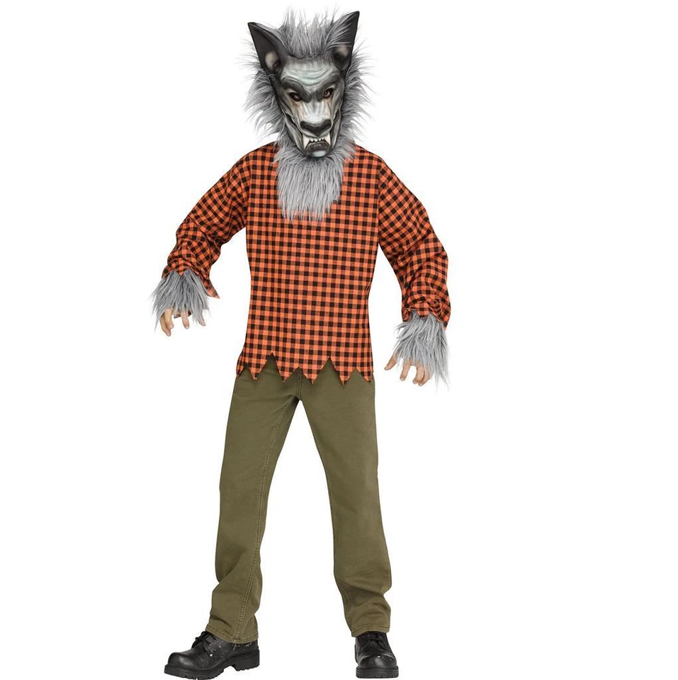 Boys Child RAGING WEREWOLF Bid Bad Wolf Costume Size M 8/10 L 12/14 NWT  Mask - Image 1 of 1